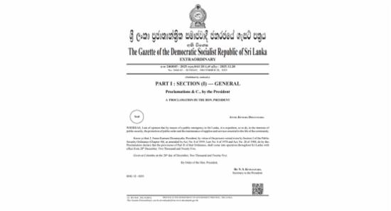 State of Public Emergency Extended